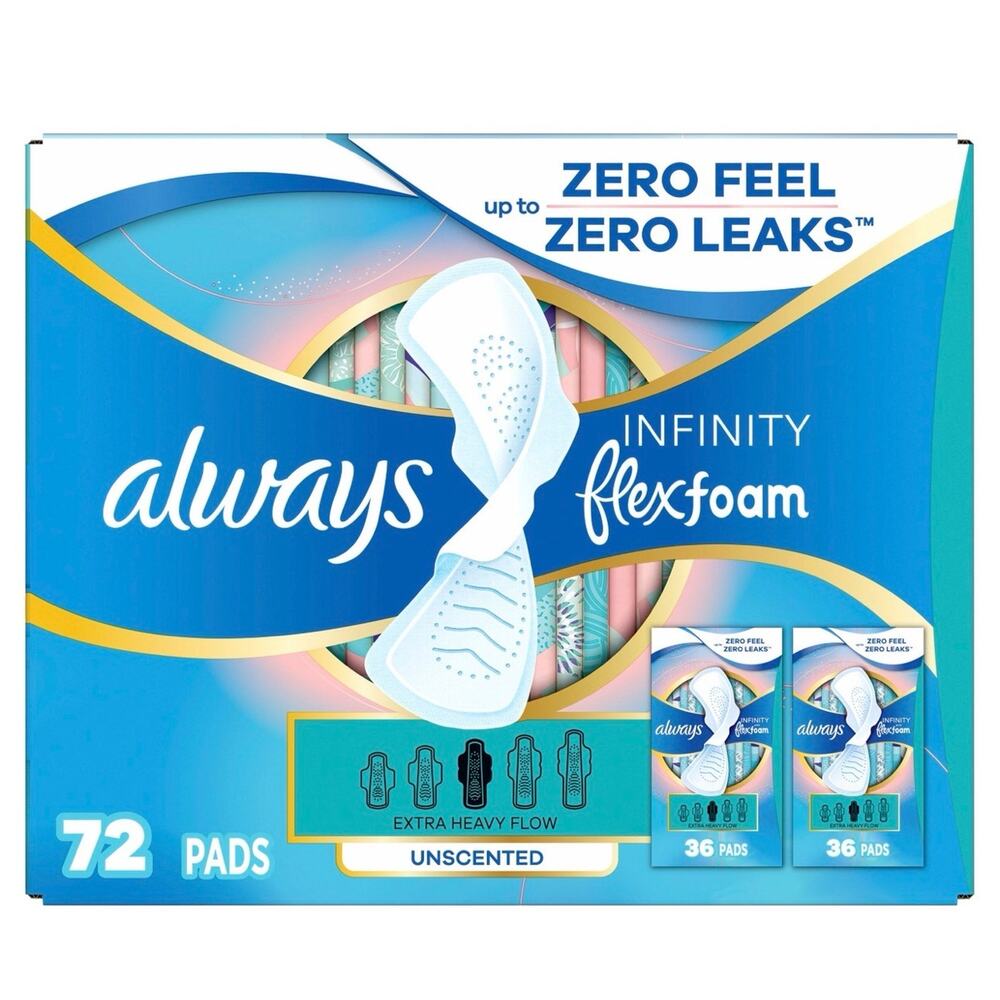 2 Always Infinity FlexFoam Pads 72ct